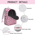 thumbnail image 4 of Pink Dachshund Chips Backpack for School,Cute School Bag,Schoolbag with Adjustable Shoulder Straps & Padded Back,15.7"x11.8"x5.5", 4 of 5