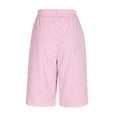 thumbnail image 6 of Paiwinds Women's Casual Stripe Wide Leg Shorts with Pockets, Elastic Waist, Stretchy Nylon Spandex, Loose Fit Summer Shorts, Multiple Colors., 6 of 8