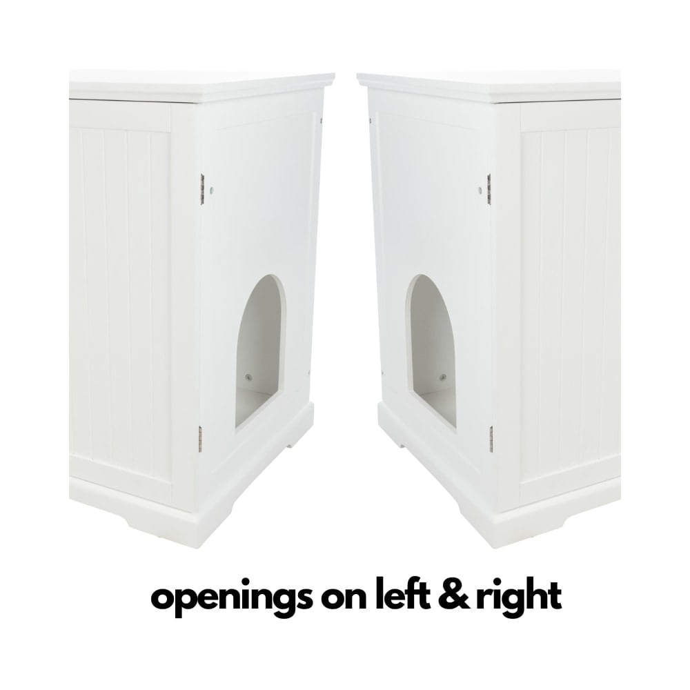 Trixie pet wooden cat hotsell home and litter box white