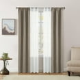 thumbnail image 2 of (3 pack) Mainstays Solid Twill Blackout Curtain Panel and Sheers, Set of 4, Brown Bag, 27.5" W x 84" L, 2 of 9