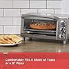 BLACK+DECKER 4-Slice Toaster Oven, Easy Controls, Stainless Steel, TO1760SS — Residential Use, Standard Application