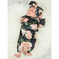 thumbnail image 3 of Xingqing Sac de Couchage pour Bébé avec Bandeau à Manches Longues, Pyjama à Motif Floral/rayé, 3 of 8