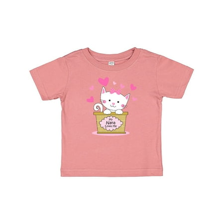 

Inktastic Kitty Nana Loves Me Gift Baby Girl T-Shirt