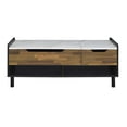 thumbnail image 4 of ACM-LV00828 - ACME Axel Coffee Table w/Lift Top, Marble, Walnut & Black Finish, 4 of 6