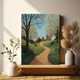 thumbnail image 6 of Spring Blossom Cottage Path Mosaic Canvas Print, Wall Art for Living Room Bedroom Dining Room Hallway Office Cafe, 6 of 8
