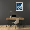 thumbnail image 3 of Fab Funky 26x32 White Modern Wood Framed Museum Art Print Titled - Octopus Tentacles Blue And White, 3 of 4