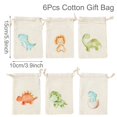 thumbnail image 3 of 6 bolsas de regalo de lino y algodón con diseño de dinosaurio y unicornio, para decoración de fiestas de cumpleaños, bodas y baby shower, 3 of 5