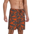 thumbnail image 2 of Pofeuu Crayfish Print Men's Soft Woven Elastic Waistband Sleep Pajama Short-3X-Large, 2 of 6