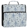thumbnail image 5 of FORMRS Zipper Binder with Shoulder Strap 2-inch Ring 500 Sheet Capacity File Bag, Blue Octopus Pattern, 5 of 5