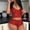 Red, variant on Blmnix Sleepwear Sets Valentine Pjs Women Sexy Pajama Silk Pajamas Tops Short Red Short Sleeve V-Neck Womens Pajamas Set,M