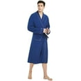 thumbnail image 3 of U2SKIIN Mens Cotton Blend Robes, Lightweight Soft Spa Knit Bathrobe for Men,(Royal Blue,S/M), 3 of 4