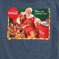 thumbnail image 3 of Coca-Cola - Vintage Santa With Coca Cola Ice Cooler - Men's Short Sleeve Graphic T-Shirt, 3 of 5