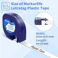 thumbnail image 3 of 7-Pack Label Tape Compatible for DYMO LetraTag LT 91330 91331 91332 91333 91334 91335 16952 (1/2 Inch x 13, 3 of 5