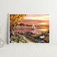 thumbnail image 4 of Cuadros Decorativos Puesta de sol velero impreso punto de cruz DIY completo bordado conjunto algodón costura DQrwqpou Nuevos Originales, 4 of 8