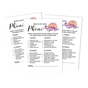 Inkdotpot 50 Sheets What'sIn Your PhoneBaby Shower GameCards Dinosaur Jungle Animals Activity CardsPartyIdea Baby Shower Party Supply