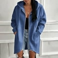 thumbnail image 5 of Perfectbot Women's Hooded Zip Up Jacket, Full Zip Fall Hoodie with Drawstring & Side Pockets, 5 of 8