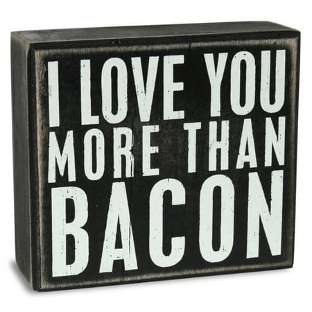 UPC 883504191760 product image for Primitives by Kathy Box Sign, 5 by 4.5-Inch, More Bacon | upcitemdb.com