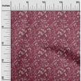 thumbnail image 2 of oneOone Tissu Polyester Spandex Magenta Foncé Floral Matériel de Robe Tissu Imprimé Tissu au Mètre 56 Pouces de Large, 2 of 4