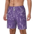 thumbnail image 2 of Uemuo Lavender Flowers Pattern Mens Swim Trunks Quick Dry Board Shorts with Mesh Lining, Stretch Beach Shorts Quick Dry No-Chafing Board Shorts-3X-Large, 2 of 9