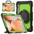 thumbnail image 2 of Case for Samsung Galaxy Tab S10 Lite/S10 FE/S9 FE/S9, 360 Rotating Stand Handle Shoulder Strap Heavy Duty Shockproof Cover, Lime PC, 2 of 7
