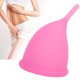 thumbnail image 3 of Solución ecológica para el período, alternativa reutilizable a los tampones y compresas, cuidado de la higiene femenina en copa menstrual de silicona rosa, 3 of 8