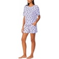 thumbnail image 3 of Disney Womens Short Pajama Set with Pockets ( Purple,XS), 3 of 6
