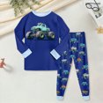 thumbnail image 2 of Paguaki Boys Pajama Kids Long Sleeve Cartoon Turck Pajamas Set Soft Clothes Sleepwear, 2 of 7