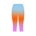 thumbnail image 4 of RYRJJ Tie Dye Capri Leggings for Women High Waisted Stretch Knee Length Leggings Casual Summer Workout Athletic Running Yoga Capris Pants, 4 of 5
