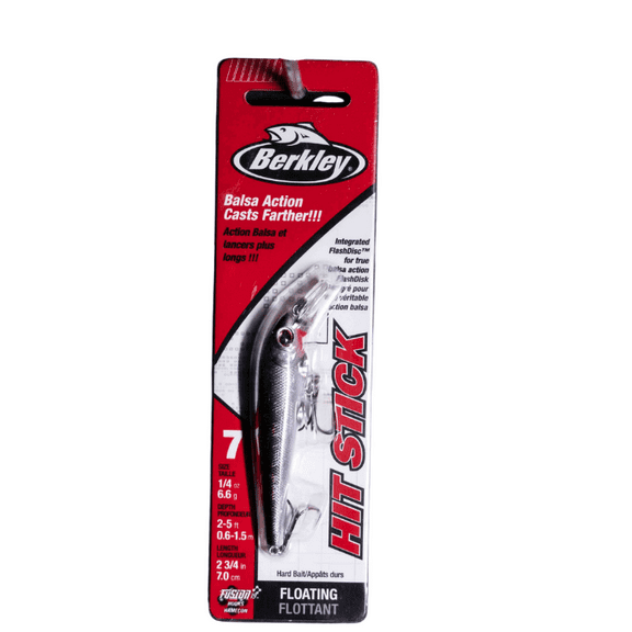 Berkley Hit Stick Fishing Lure, Black Silver, 1/4 oz