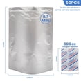 thumbnail image 3 of CCOCC 2026 New 50/100Pcs Mylar Bags 8.7Mil W/ Oxygen Absorbers Stand-Up Resealable Food Storage for Food, Snack, Coffee, Tea, Nuts, 3 of 6