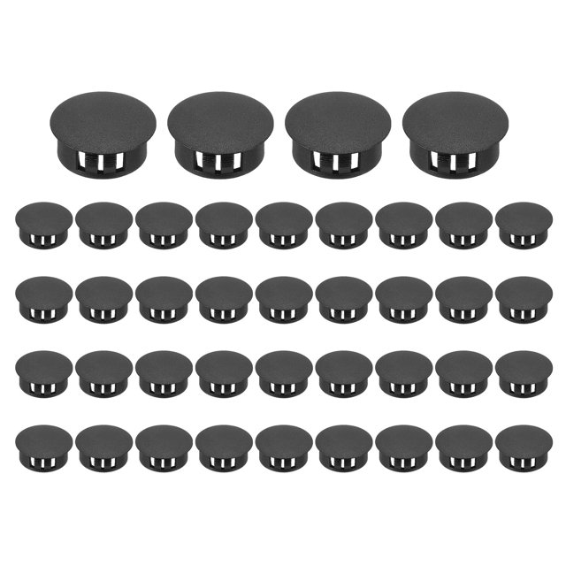 Uxcell Bouchons de Trous en Plastique, Type Flush Bouchon Rond Verrouillage Noir 25mm/1 Pouces