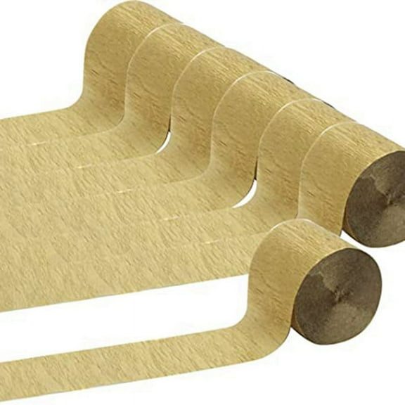 12 Gold Crepe Paper Streamers for Birthday Party Wedding Festival Party Decorations