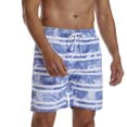 thumbnail image 2 of Wyobmus Mens Lightweight Hawaiian Short Plus Size Casual Drawstring Surfing Short Summer Beach Shorts A-Blue, 2 of 7