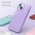 thumbnail image 6 of JETech Silicone Case for iPhone 15 6.1-Inch, Silky-Soft Touch Full-Body Protective Phone Case, Shockproof Cover (Light Purple), 6 of 6