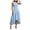 Light Blue, variant on Women's Sleeveless High-Low Midi Dress, Round Neck Flowy Ruffle Hem Casual Formal Dress , Women's Army Green, Sizes S-2XL