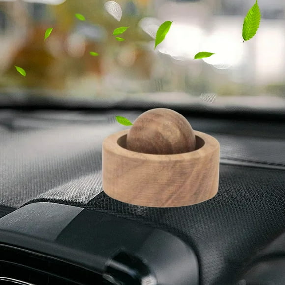 Walnut Round Fragrant Wood Ornament Beech Wood Home Decoration Solid Wood Bead Base Car Mounted Wooden Ambience Diffuser