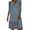 Blue, variant on Women's Casual Flowy Boho Mini Dress 3/4 Sleeve Christmas Sweatershirts Long Sleeve Crewneck Oversized Printed Midi Pullover Beach Dresses Blue S-5XL