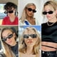 thumbnail image 2 of Paquete de 3 gafas de sol rectangulares para mujer, estilo retro, cuadradas, vintage, accesorios estéticos de los años 90, 2 of 4