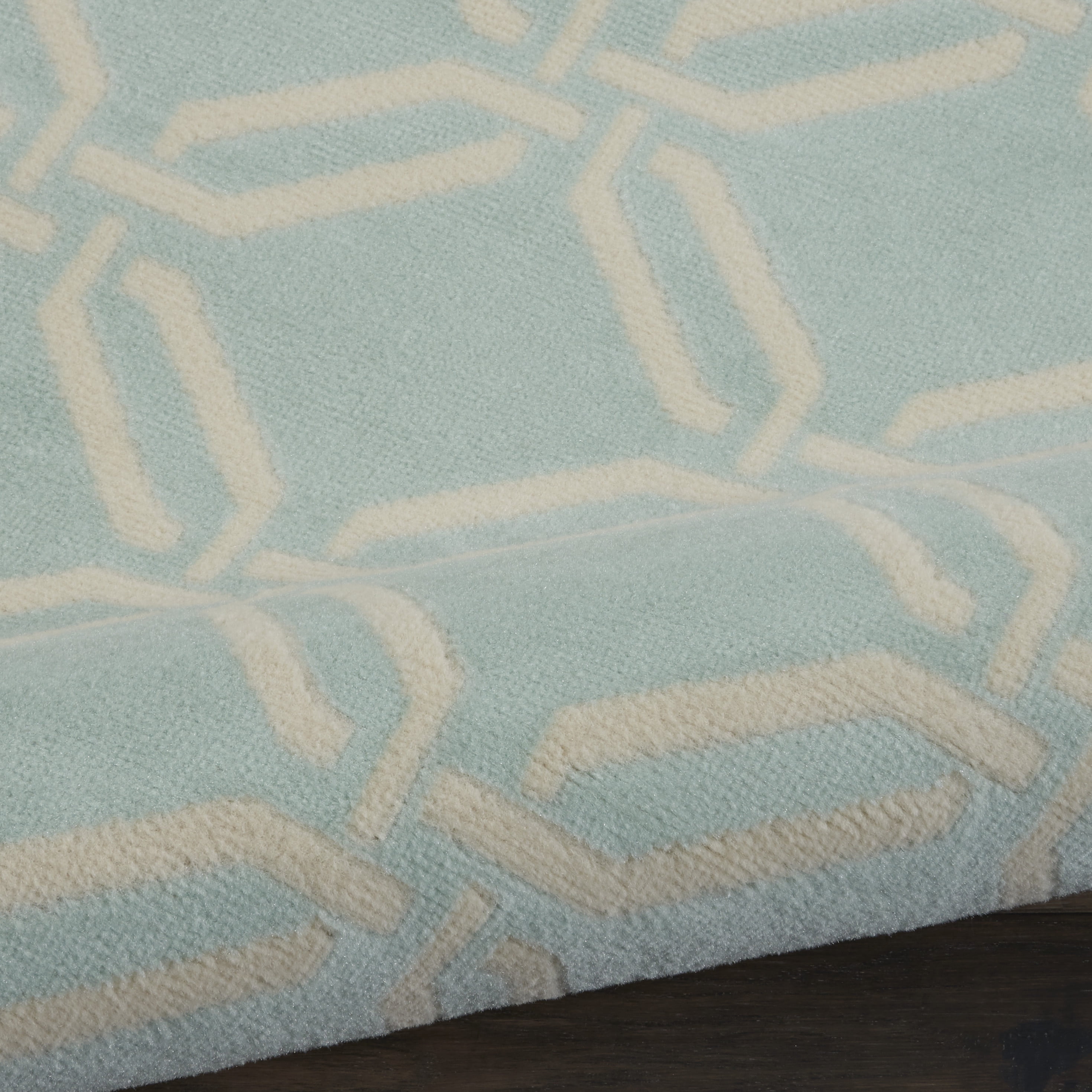 Nourison Bliss Transitional Trellis Green 7'10" x 9'10" Area Rug, (8' x 10')