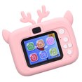 thumbnail image 4 of Cámara para niños con pantalla a color de 2 pulgadas, 20 MP, grabación de juegos, videocámara para niños con filtros, marcos, regalo de cumpleaños, 5 V, rosa y amarillo, 4 of 14