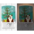 thumbnail image 2 of Caroline's Treasures BB4246CNL Merry Christmas Tree English Bulldog Brindle White Ceramic Night Light, 6x4x3",, 2 of 2