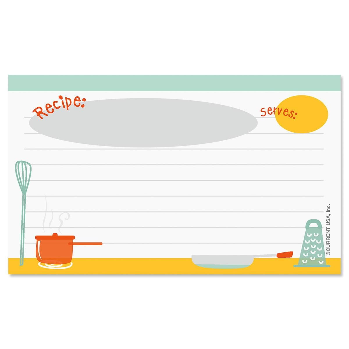 Kitchen Recipe Cards- 20" x 20" Index Cards, Set of 200 Within 3 By 5 Index Card Template