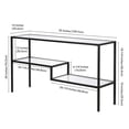 thumbnail image 5 of Maklaine Contemporary 55" Console Table in Black/Bronze, 5 of 9