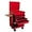 Red, 5 Drawer, variant on HPDMC 5-Drawer Rolling Tool Cart - Heavy Duty Mobile Tool Cabinet with Steel Workbench Top & Wooden Folding Side Table - 500 lbs Capacity Mechanic Tool Trolley with Locking Casters