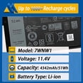 thumbnail image 2 of Batería de ordenador portátil Mobik 7WNW1 51 Wh 11,4 V para Dell Latitude 5424, 2 of 7