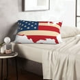 thumbnail image 6 of Lsque American Flag Map Pattern Pillow Case – Soft & Cozy Throw Pillow Cover, Hypoallergenic Cushion Case for Sleeping Women with Envelope Closure-20"x30", 6 of 6
