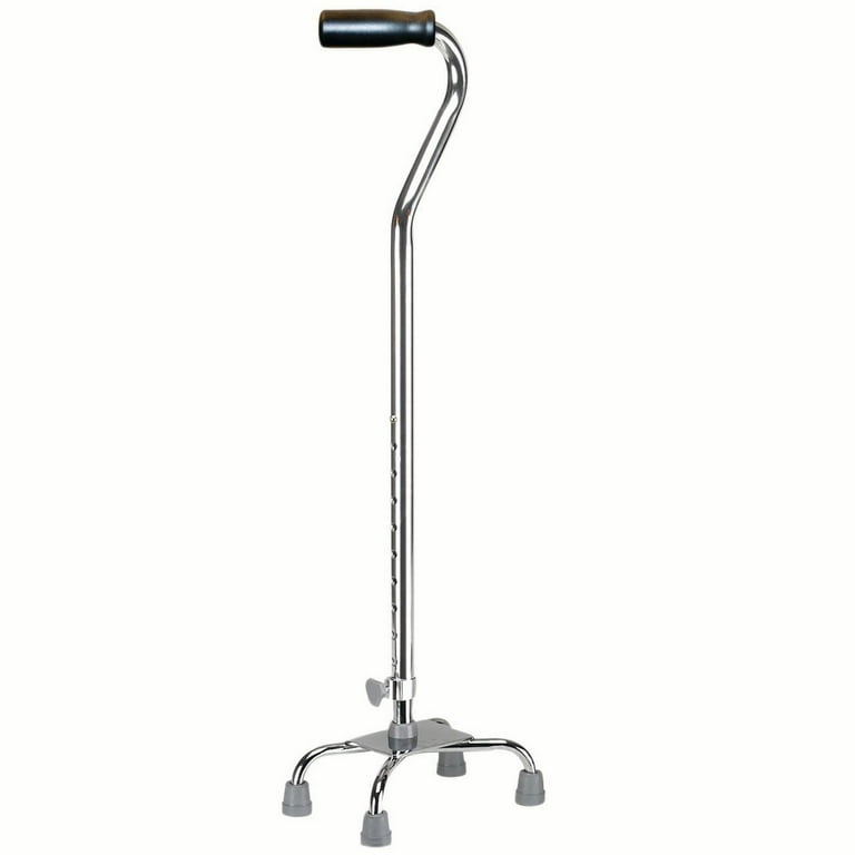 Quad cane, small base, chrome, 4ea - Walmart.com