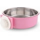 thumbnail image 1 of Crate Dog Bowl, Removable Stainless Steel Water Food Feeder Bowls Cage Coop Cup for Cat Puppy Bird Pets, 1 of 4
