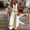 thumbnail image 4 of Abstract Yellow Black Dotted Art Sleeveless Dress Loose Women's Dress Dresses Luxury Evening Dresses, 4 of 9