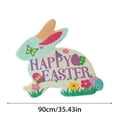 thumbnail image 3 of Easter Bunny Doormat, 36" x 20" Non- Welcome Mat for Outdoor/Indoor Use, Spring Holiday Front Door Rug for Porch, Entryway, Kitchen, Durable Rabbit Floor Decor, 3 of 9